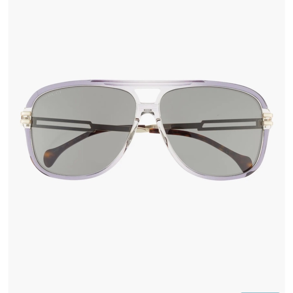 Gucci 63mm Novelty Aviator
Sunglasses
